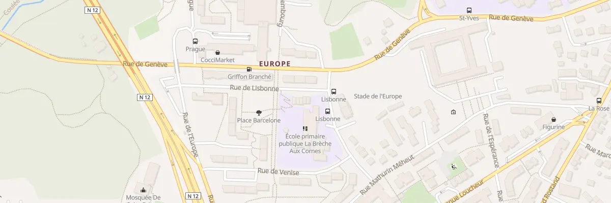 Plan du 1B Rue de Lisbonne à Saint-Brieuc