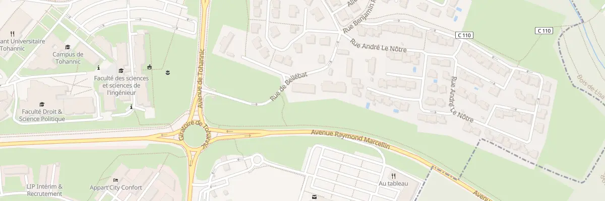 Plan du 4 Rue de Bellébat à Vannes