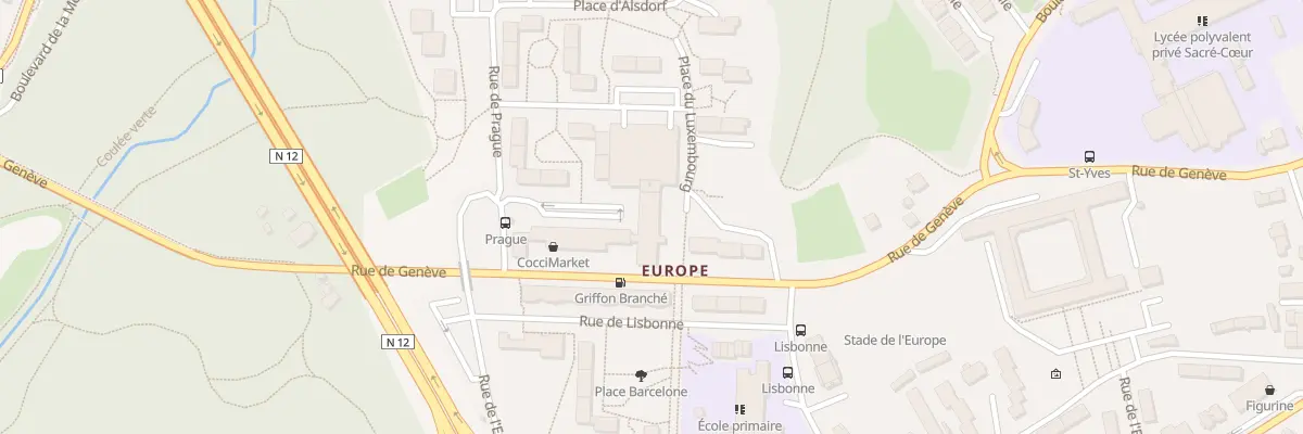 Plan du 10 Rue de Liège à Saint-Brieuc