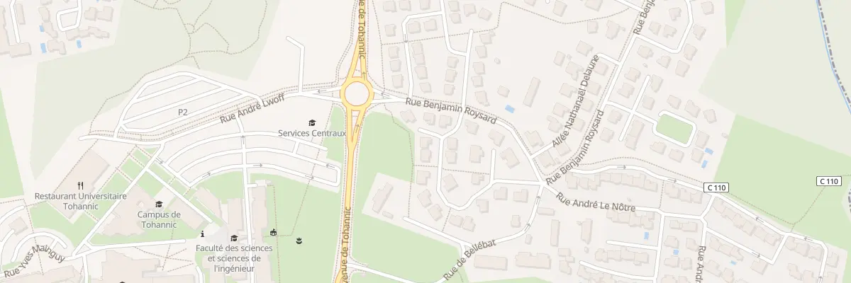 Plan du 8 Rue Henri Dufeu à Vannes
