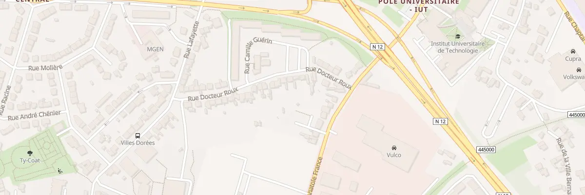 Plan du 38 Rue du Docteur Roux à Saint-Brieuc