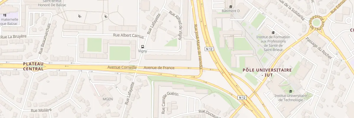 Plan du 6 Rue Alfred de Vigny à Saint-Brieuc