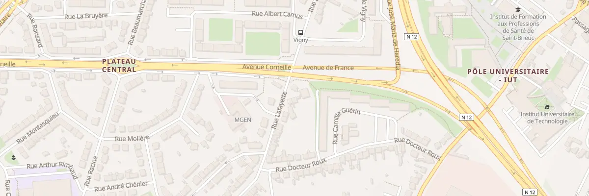 Plan du 94B Rue La Fayette à Saint-Brieuc