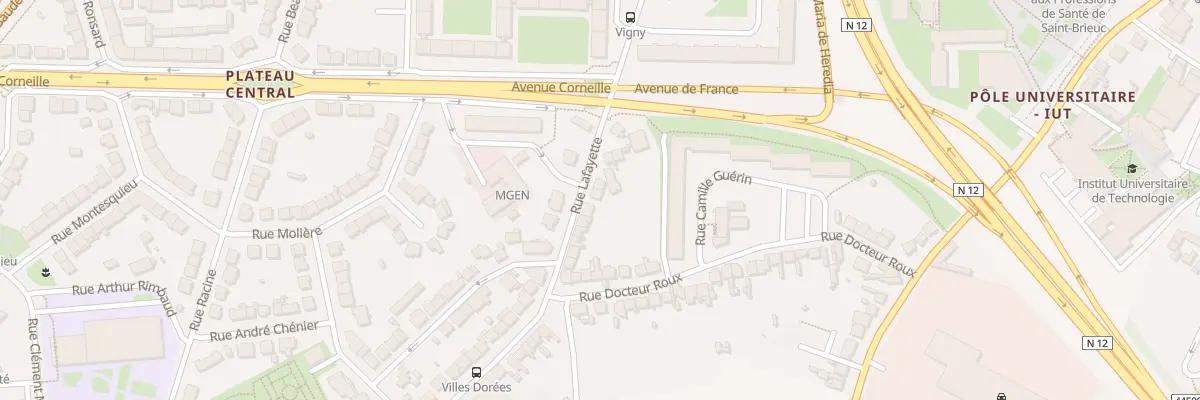 Plan du 90 Rue La Fayette à Saint-Brieuc
