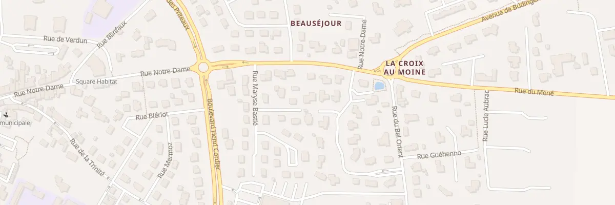 Plan du 8 Rue Jacqueline Auriol à Loudéac