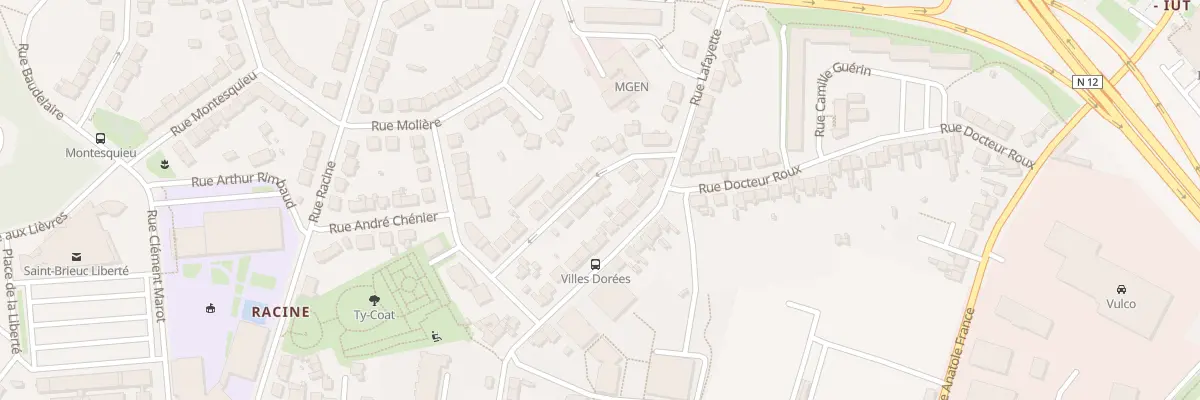 Plan du 22 Rue du Docteur Calmette à Saint-Brieuc