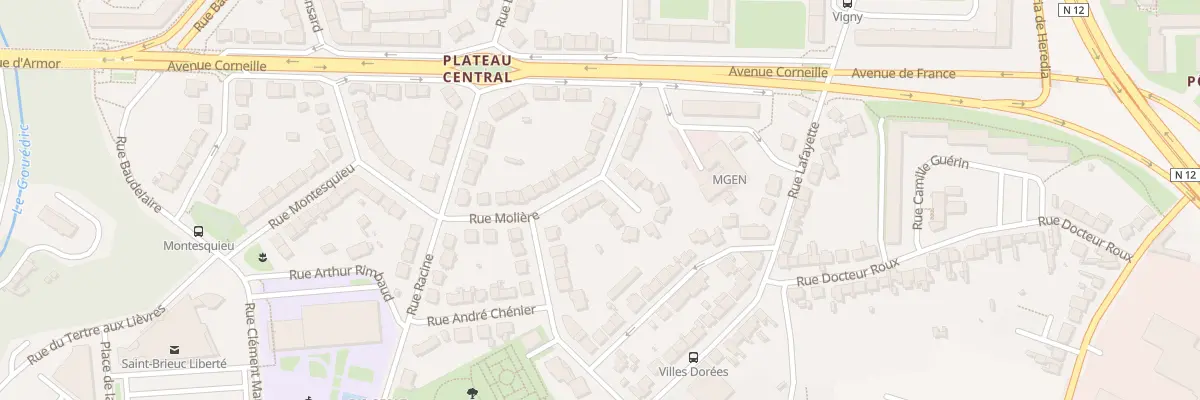 Plan du 28 Rue Molière à Saint-Brieuc