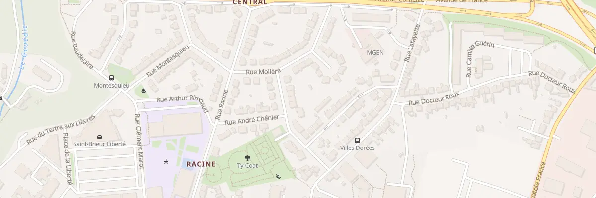 Plan du 7 Rue Alphonse Daudet à Saint-Brieuc