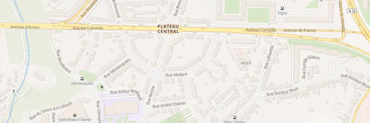 Plan du 27 Rue Molière à Saint-Brieuc