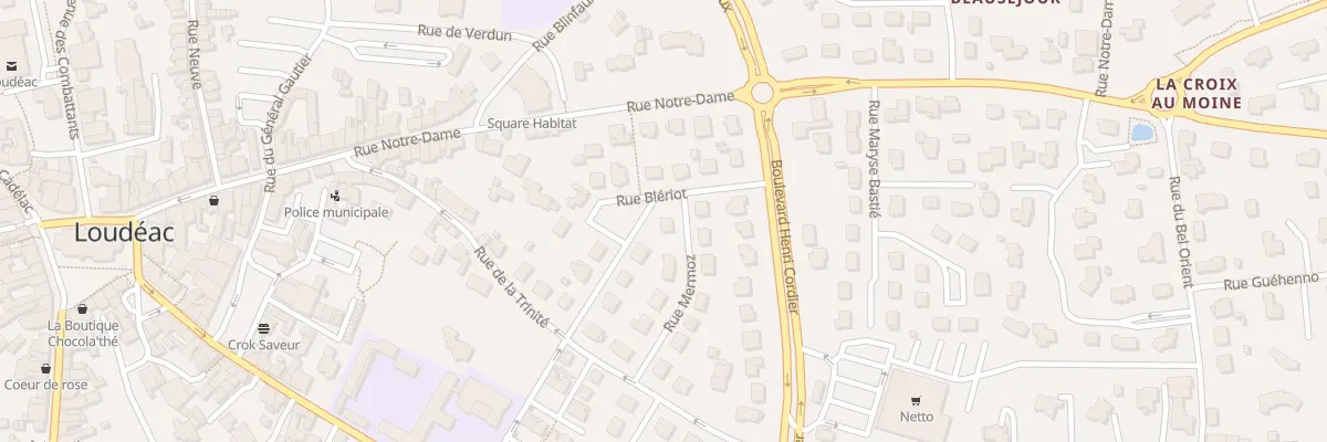 Plan du 7 Rue Mermoz à Loudéac