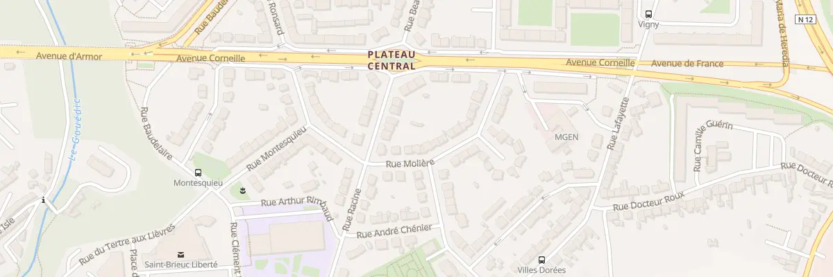 Plan du 23 Rue Molière à Saint-Brieuc