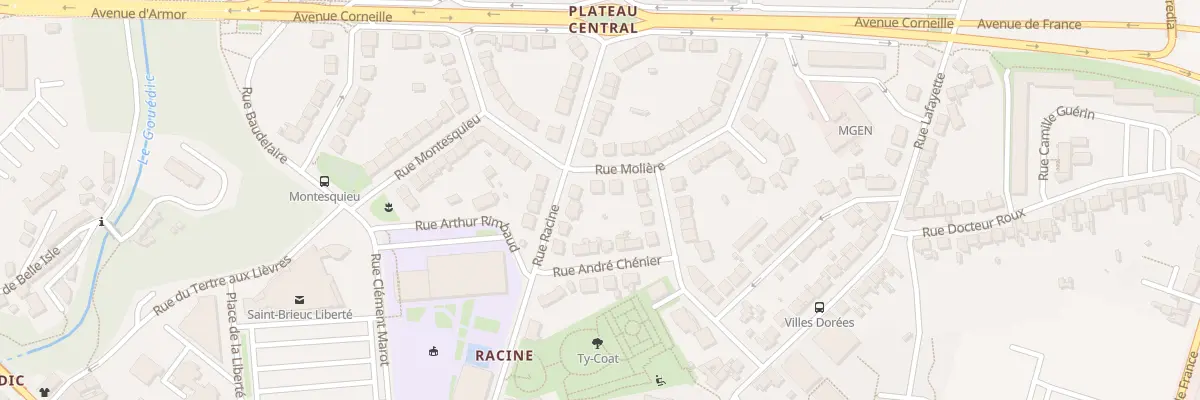 Plan du 20 Rue Molière à Saint-Brieuc