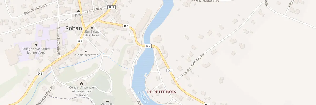 Plan du 2 Rue du Point du Jour à Rohan