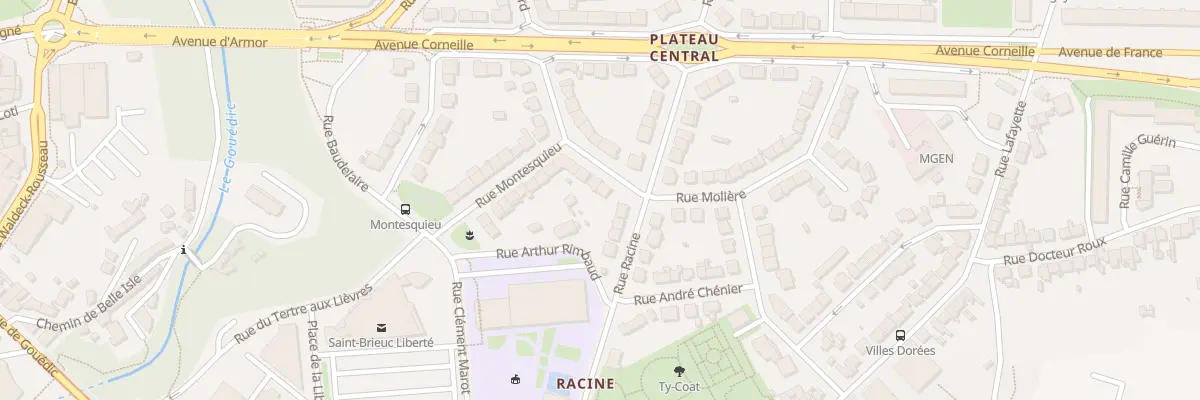 Plan du 16 Rue Molière à Saint-Brieuc