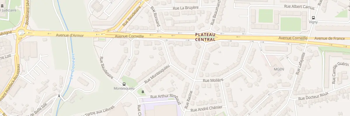 Plan du 7 Rue Molière à Saint-Brieuc