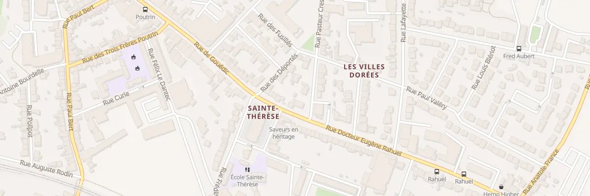 Plan du 13 Rue du Docteur Rahuel à Saint-Brieuc