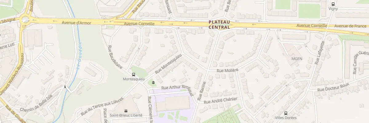 Plan du 10 Rue Molière à Saint-Brieuc