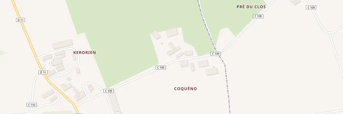 Plan du 1 Coqueno à Crédin