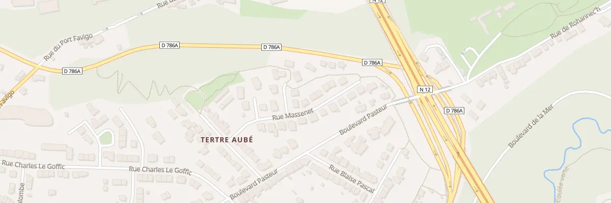 Plan du 9 Rue Massenet à Saint-Brieuc