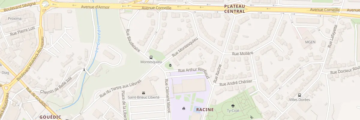 Plan du 20 Rue Montesquieu à Saint-Brieuc