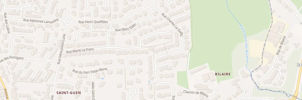 Plan du 15 Rue Charles Le Quintrec à Vannes