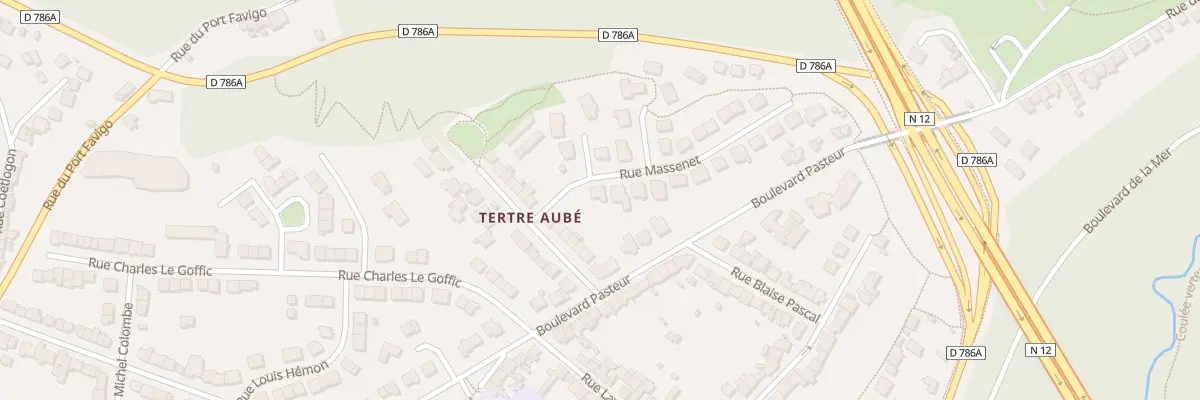 Plan du 2 Rue Massenet à Saint-Brieuc