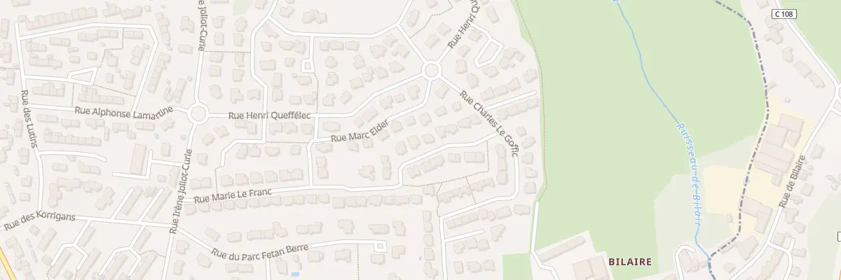 Plan du 10 Rue Charles Le Quintrec à Vannes