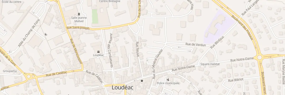 Plan du 26 Rue Neuve à Loudéac