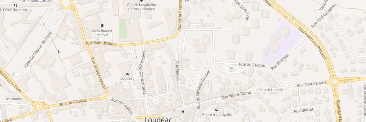 Plan du 30 Rue Neuve à Loudéac