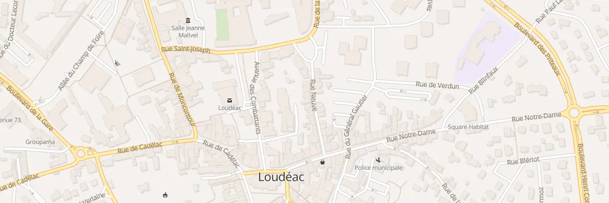 Plan du 19 Rue Neuve à Loudéac
