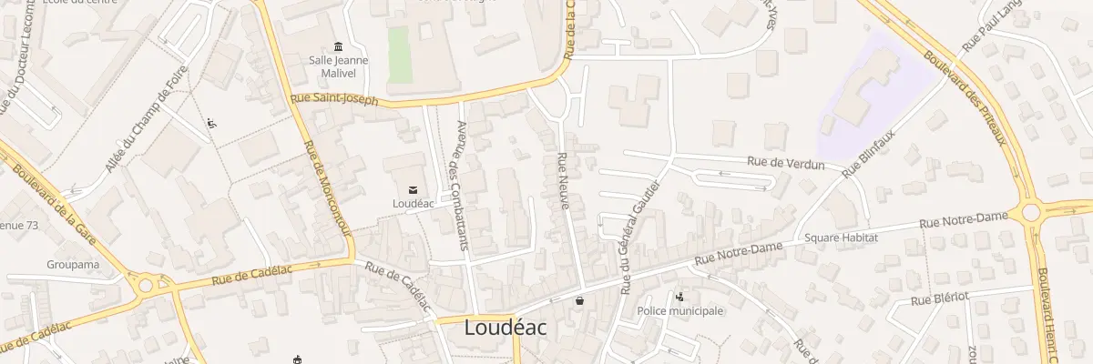 Plan du 21 Rue Neuve à Loudéac