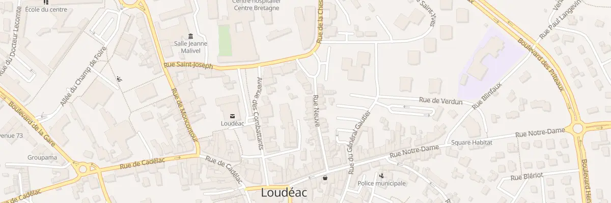 Plan du 25 Rue Neuve à Loudéac