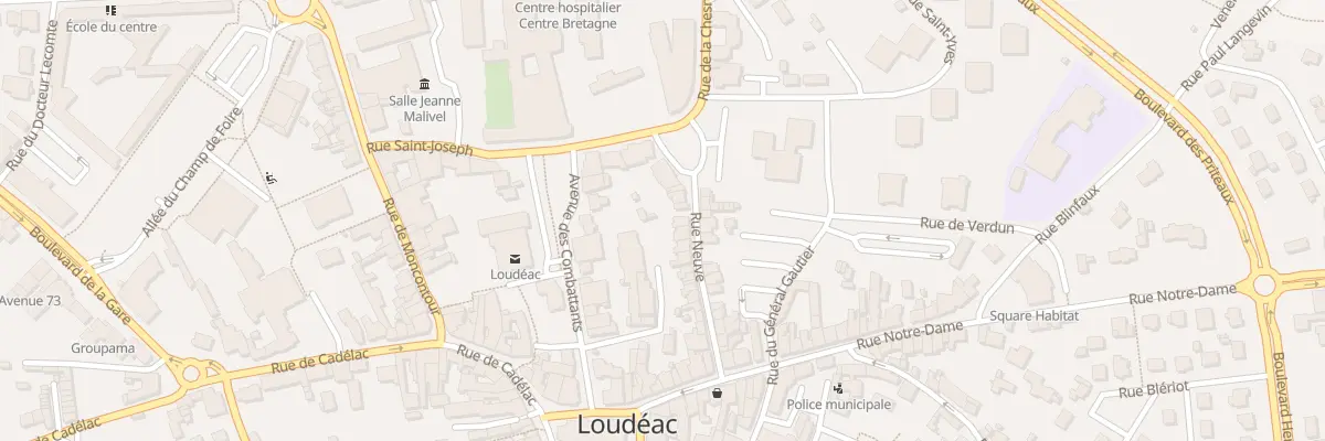 Plan du 27 Rue Neuve à Loudéac