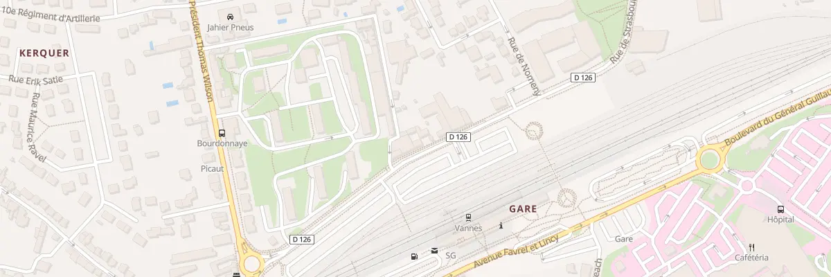 Plan du 7 Rue de Strasbourg à Vannes