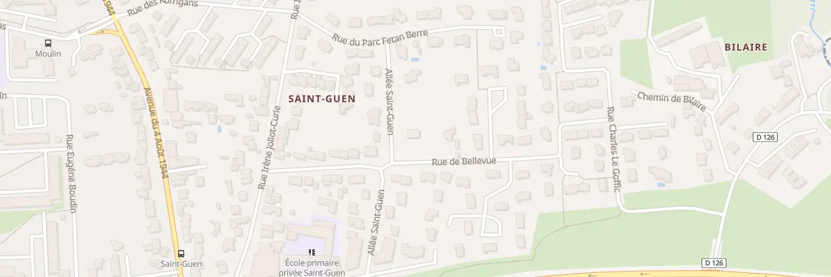 Plan du 15 Rue de Bellevue à Vannes