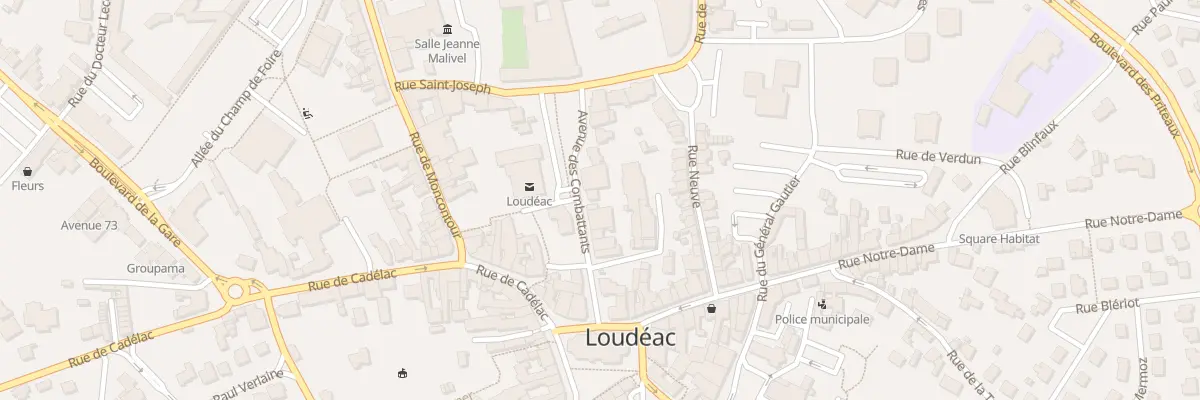 Plan du 14 Av des Combattants à Loudéac