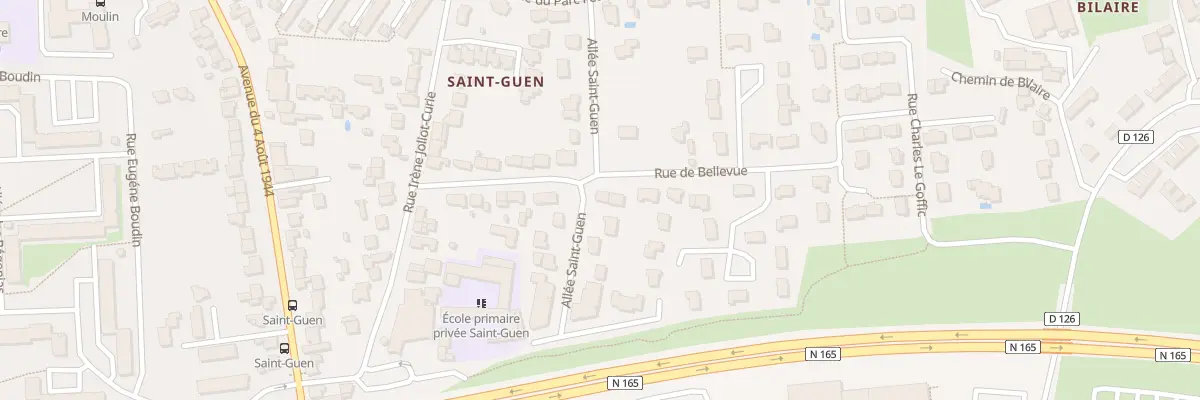 Plan du 14 Rue de Bellevue à Vannes