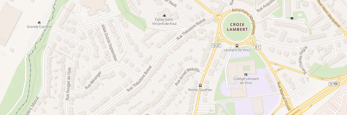 Plan du 25 Rue Théodore Botrel à Saint-Brieuc