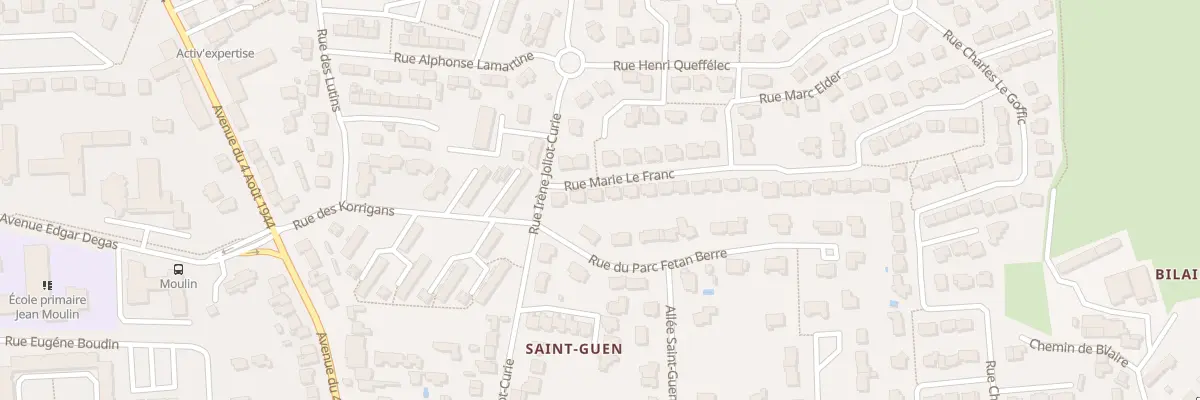 Plan du 6 Rue Marie Le Franc à Vannes