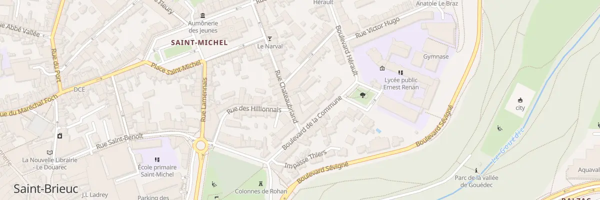 Plan du 2B Rue Chateaubriand à Saint-Brieuc