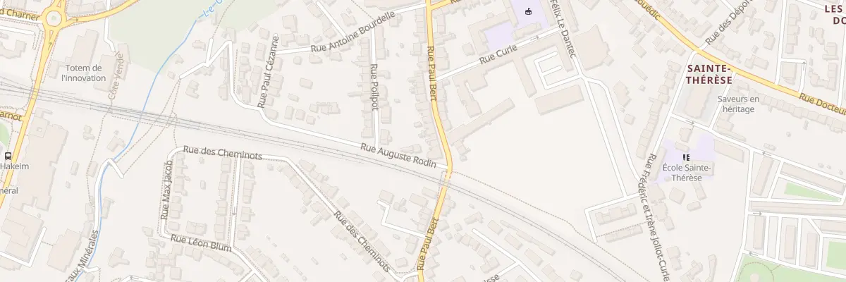 Plan du 7 Rue Auguste Rodin à Saint-Brieuc