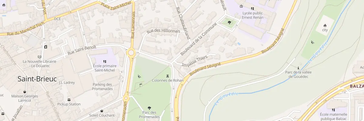 Plan du 1 Imp Thiers à Saint-Brieuc