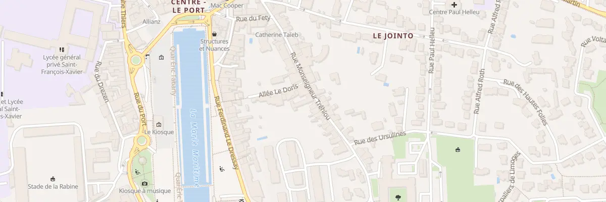 Plan du 36 Rue Monseigneur Tréhiou à Vannes