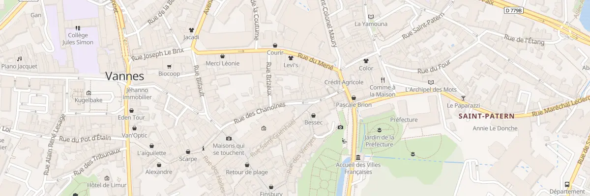 Plan du 12 Rue des Chanoines à Vannes