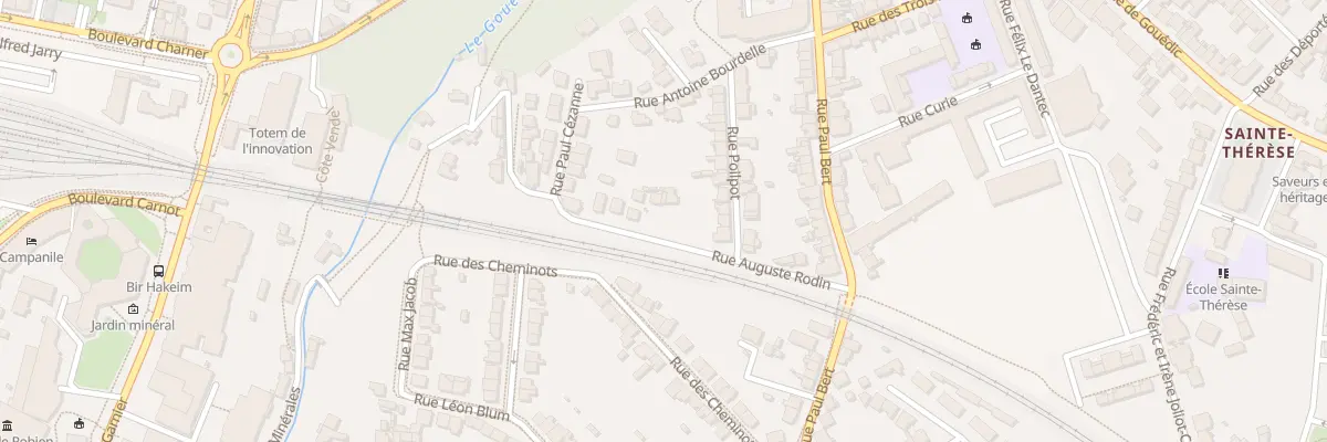 Plan du 21 Rue Auguste Rodin à Saint-Brieuc