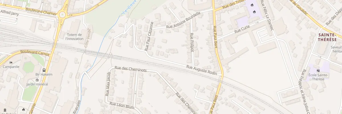 Plan du 25 Rue Auguste Rodin à Saint-Brieuc