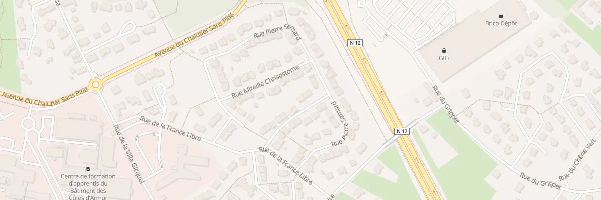Plan du 15 Rue des Lycéens Martyrs à Plérin