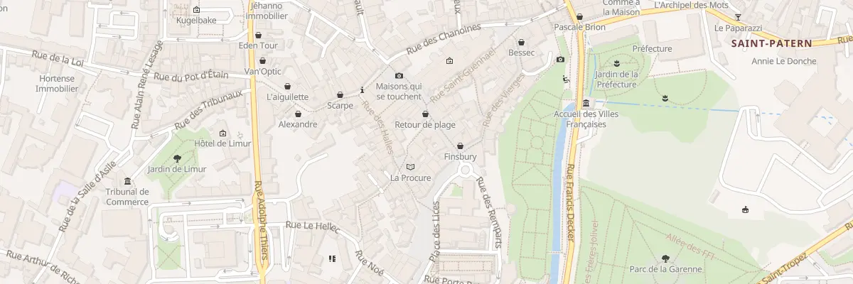 Plan du 1 Rue des Orfèvres à Vannes