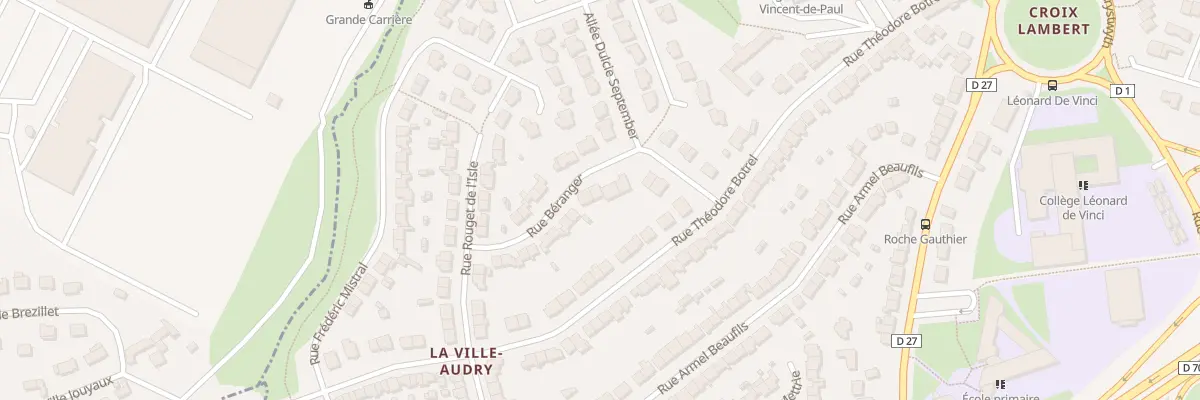 Plan du 22 Rue Béranger à Saint-Brieuc