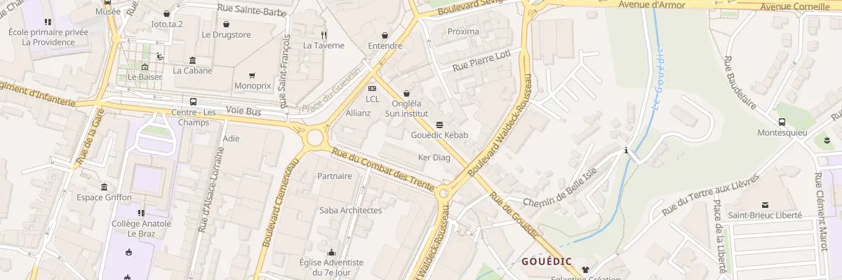Plan du 10 Rue de Gouédic à Saint-Brieuc